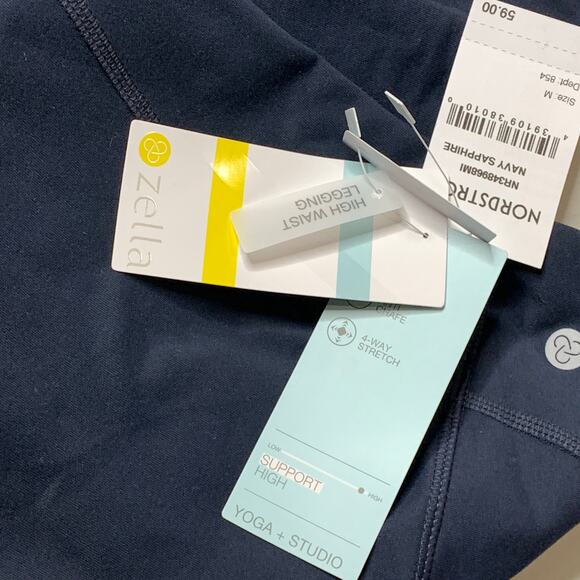 NEW ZELLA High Waist Legging Size Medium Navy Blue Sapphire - Picture 8 of 11